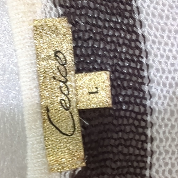 Cecico Women's Red, White, and Blue Knit Pullover Sweater With Pocket Size Large - Picture 3 of 8